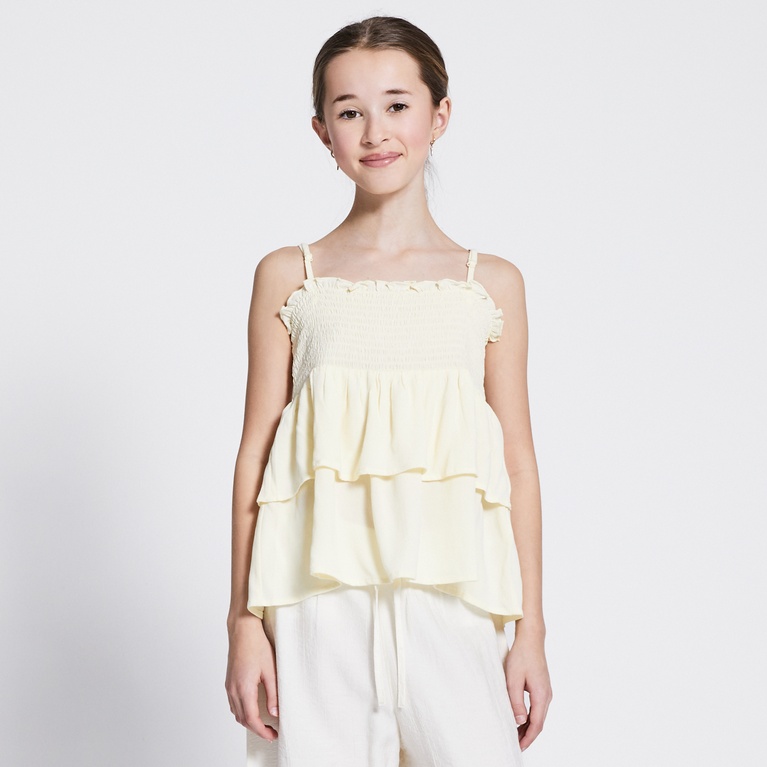 Frill top "Alissa" Light Yellow